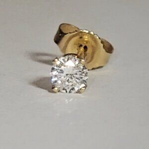 Single 14K Gold Diamond Earring